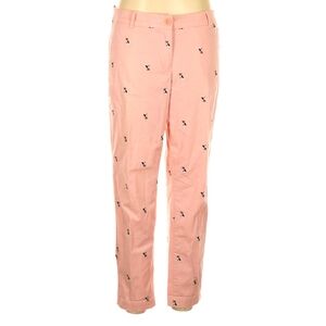 Super EUC 🩷 TALBOTS 🩷 Pink W/ Embroidered DOGS 🐶 Khaki Pants -- 10P